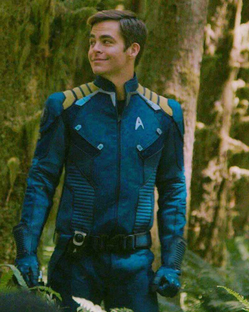 Star Trek Beyond Captain Kirk Blue Uniform Leather Jacket