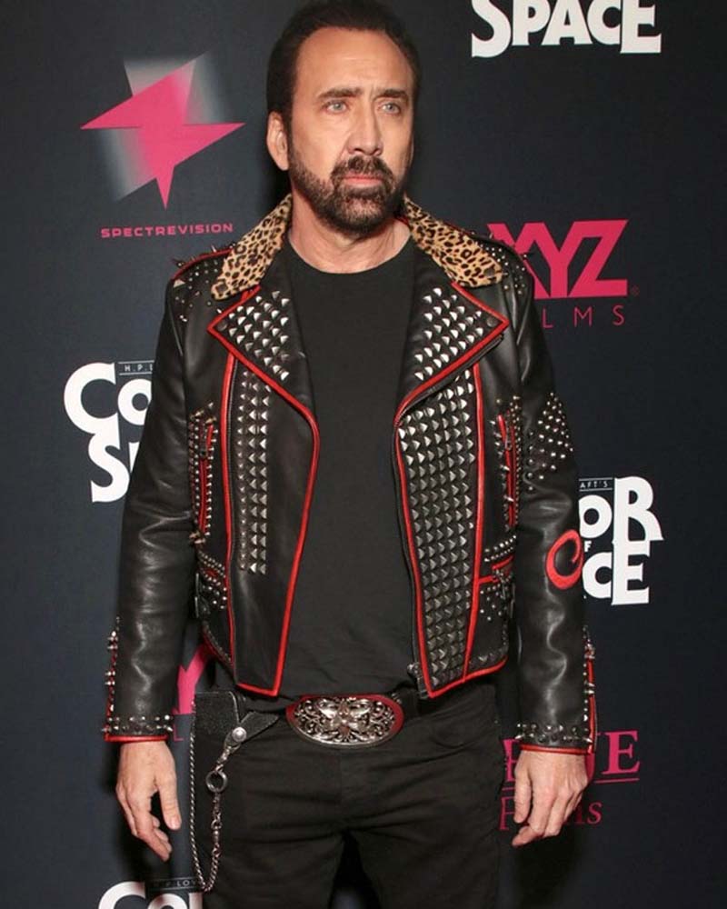 Nathan Gardner Black Studded Color Out Of Space Nicolas Cage Jacket Next nicolas cage (cris johnson) camel jacket. color out of space nicolas cage jacket
