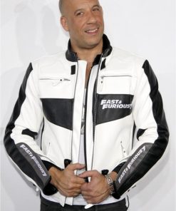 F7 Vin Diesel white Leather Jacket