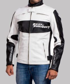 Vin Diesel White Cafe Racer Jacket