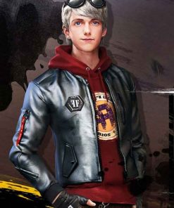 Garena Free Fire Video Game Maxim Silver Leather Jacket