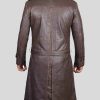 Jackie Earle Haley Brown Leather Watchmen Rorschach Coat