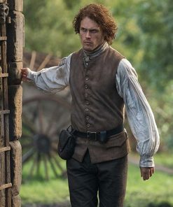Outlander Sam Heughan Brown Cotton Vest