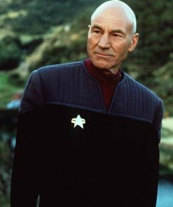 Patrick Stewart Jean-Luc Picard Star Trek Black Jacket