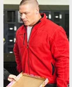 Mens Red Fleece Jacket John Cena