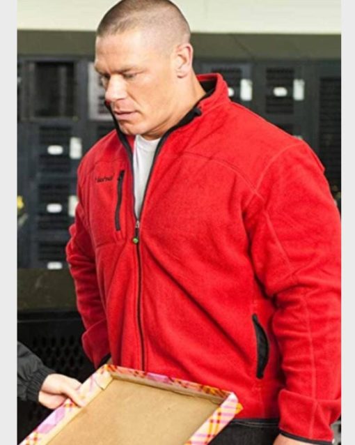 Mens Red Fleece Jacket John Cena