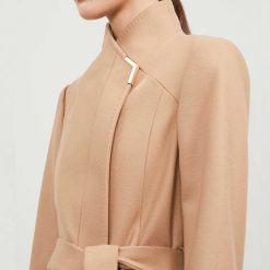 Melissa Benoist Wrap Coat with Belted Closure