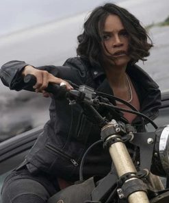 Michelle Rodriguez Biker Black Jacket