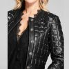 Nicole Kang Batwoman Leather Black Studded Jacket