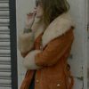 Mr Robot Carly Chaikin Suede Leather Shearling Coat