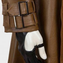Remy LeBeau Brown Leather Gambit Trench  Coat