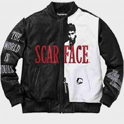 Scarface Al Pacino Bomber Leather Tony Montana Jacket