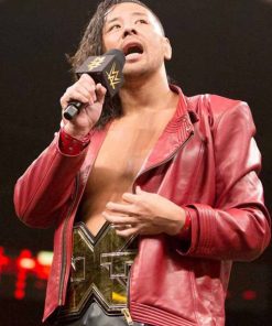 WWE Shinsuke Nakamura Red Leather jacket
