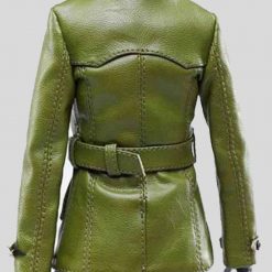 Svetlana Khodchenkova Green Leather The Wolverine Viper Coat