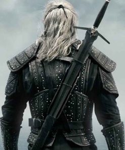 Henry Cavill Black Leather The Witcher Jacket