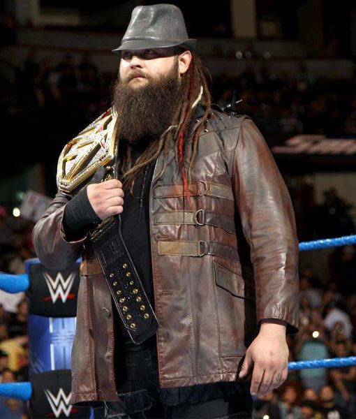 WWE Wrestler Bray Wyatt Brown Leather Jacket