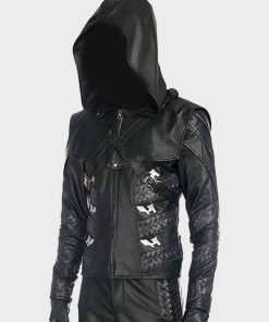 Adrian Chase Leather Hooded Arrow S05 Prometheus Jacket