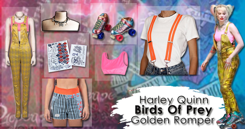 Harley Quinn Birds of Prey Romper Costume
