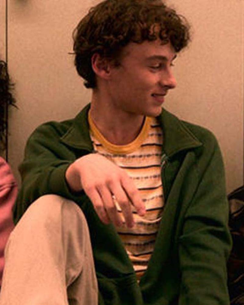 Wyatt Oleff Green I Am Not Okay With This Stanley Barber Jacket