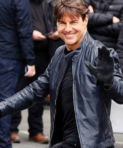 Tom Cruise Blue Leather Jacket