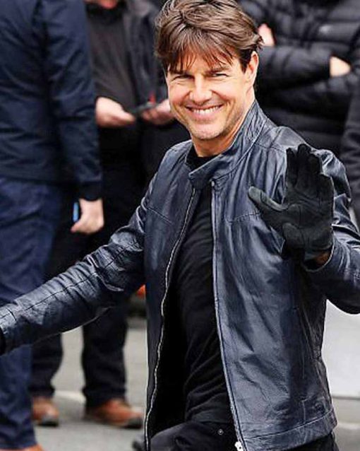 Tom Cruise Blue Leather Jacket