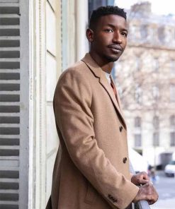 Mamoudou Athie Beige Uncorked Elijah Trench Coat