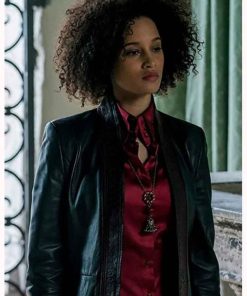 A Discovery of Witches Elarica Johnson Juliette Durand Leather Coat