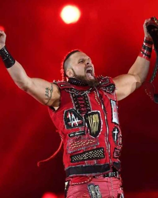 AEW Lance Archer Red Vest With Spikes