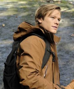 Lucas Till Brown Cotton Angus MacGyver Jacket with Hood