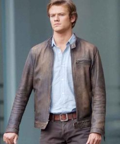 Lucas Till Angus MacGyver Distressed Leather Jacket