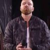 WWE Superstar Distressed Leather Dean Ambrose Bomber Jacket