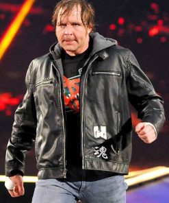 WWE Wrestler Black Dean Ambrose Leather Jacket