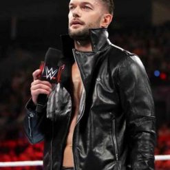 WWE Black Leather Superstar Finn Balor Motorcycle Jacket