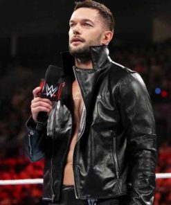 WWE Black Leather Superstar Finn Balor Motorcycle Jacket