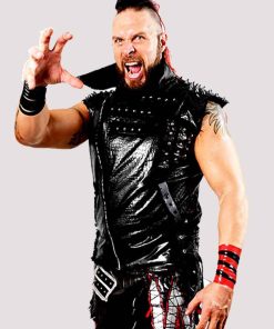 WWE Leather Lance Archer Black Studded Vest