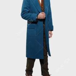 Eddie Redmayne Fantastic Beasts Blue Trench Coat