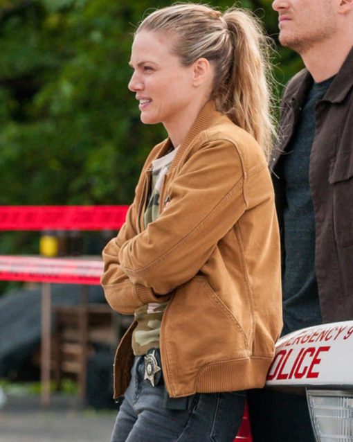 Chicago P.D. S07Ep7 Brown Bomber Jacket