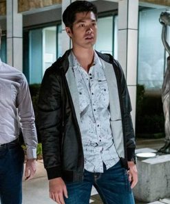 13 Reasons Why S04 Zach Dempsey Black Leather Bomber Jacket