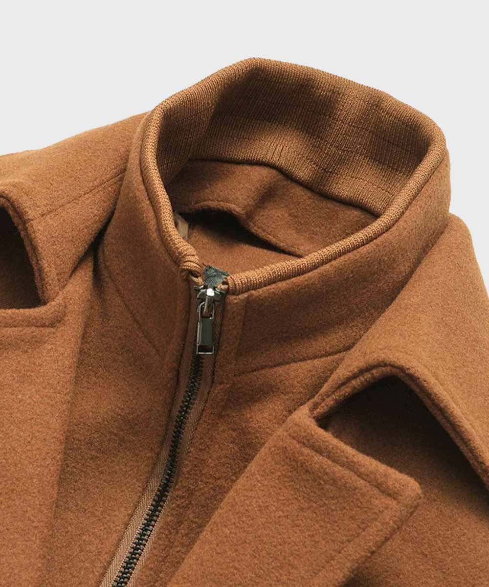 Mens Winter Wool Coat | Winter Notch Lapel Coat - Danezon