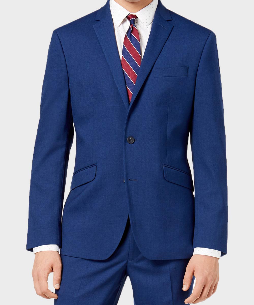 Gentlemen Style Two Buttons Suit | Mens Classic Blue Suit