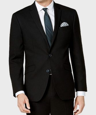 Mens Business Black Suit | Gentleman Style Two Buttons Black Suit