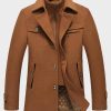Fashion Style Mens Brown Wool Coat