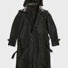 Black Long Zipper Raincoat