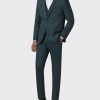 The Gentleman Mens Two Buttons Green Suit