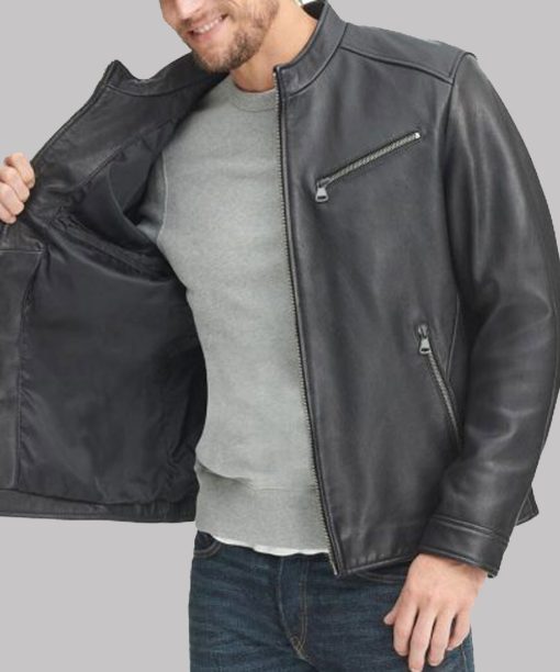 Black Genuine Leather Jacket for Mens
