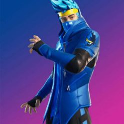 Video Game Fortnite Ninja Blue Leather Jacket