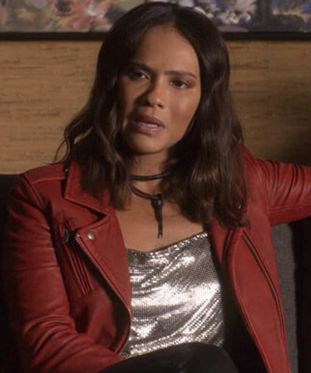 Lesley-Ann Brandt Lucifer Mazikeen Red Leather Jacket.