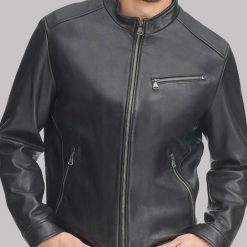 Mens Black Casual Leather Jacket