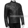 Slimfit Mens Black Leather Jacket