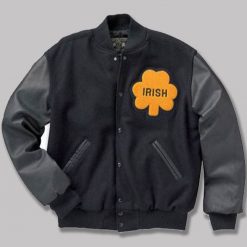 Irish Black Bomber Jacket